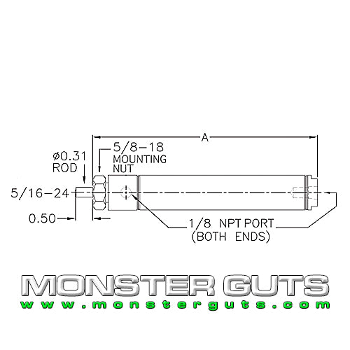 1-1/16" Bore Double-Action Nose Mount Cylinder