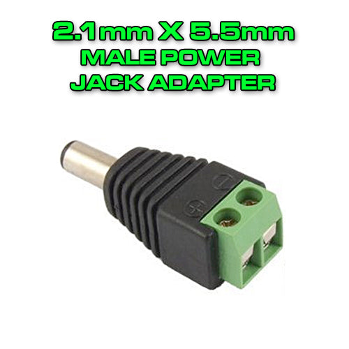2.1mm x 5.5mm Male Power Jack Adapter