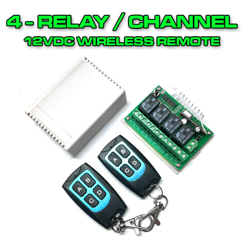 4-Relay / Channel 12VDC Wireless Remote