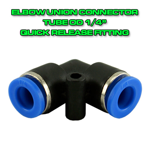 Elbow Union Connector Tube OD 1/4" Quick Release Fitting