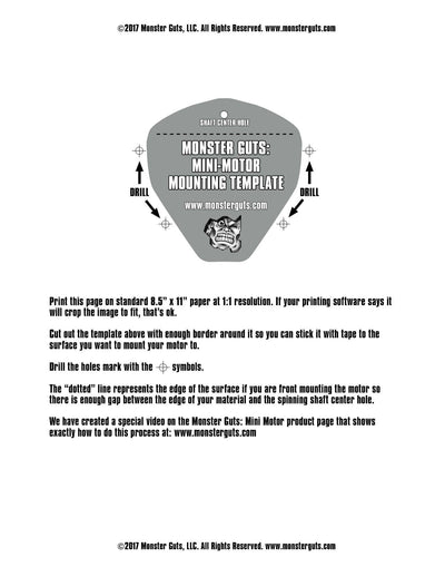 Mini Motor Mounting Template – Monster Guts